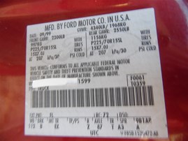 2000 Ford Ranger XLT Burgundy Standard Cab 2.5L AT #F22118